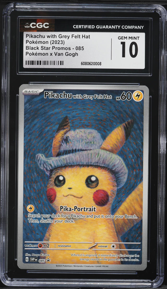 2023 Pokemon SV Promo Van Gogh Pikachu With Grey Felt Hat #85 CGC 10 GEM MINT