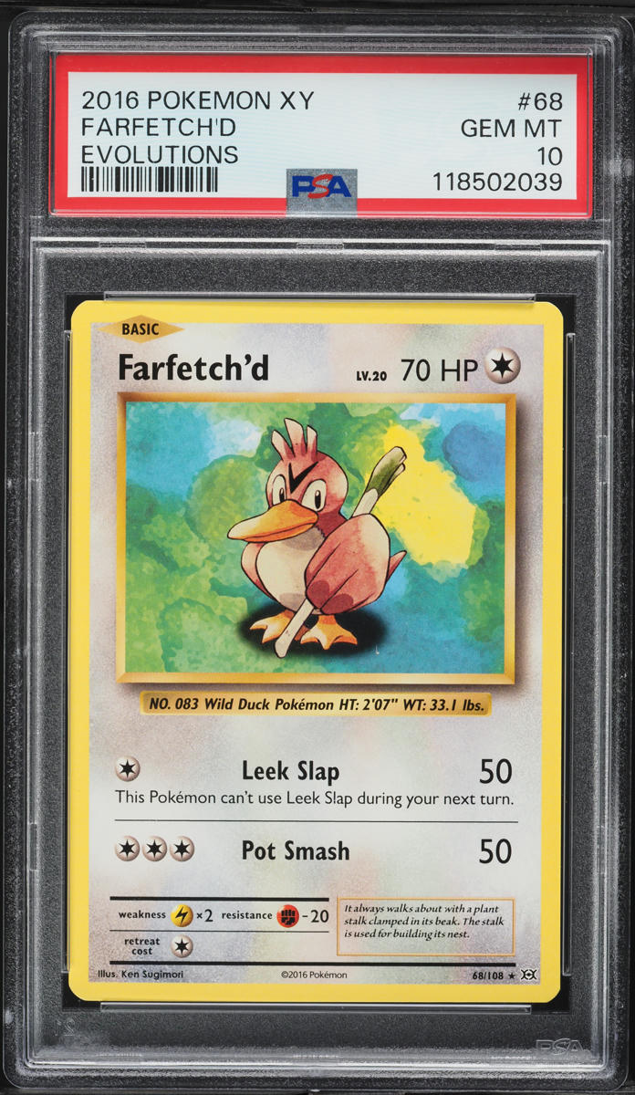 2016 Pokemon XY Evolutions Farfetch'd #68 PSA 10 GEM MINT
