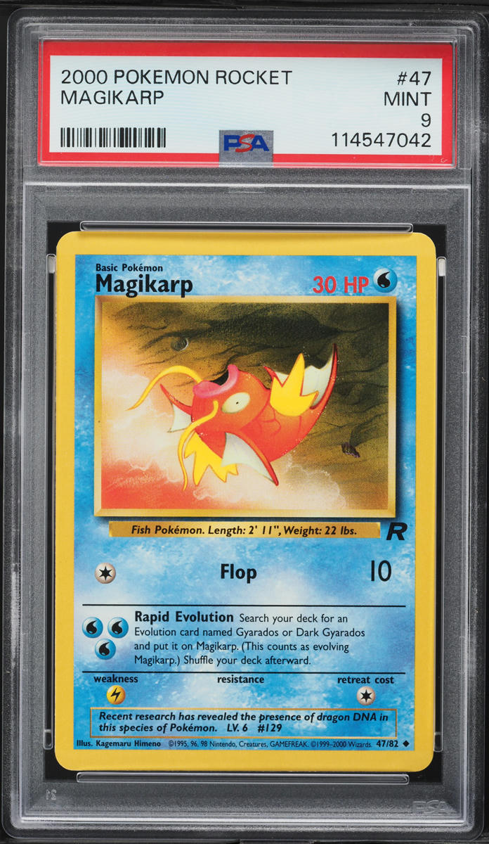 2000 Pokemon Team Rocket Magikarp #47 PSA 9 MINT