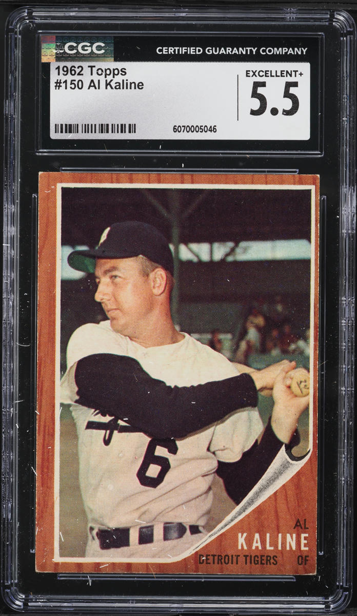 1962 Topps Al Kaline #150 CGC 5.5 EX+