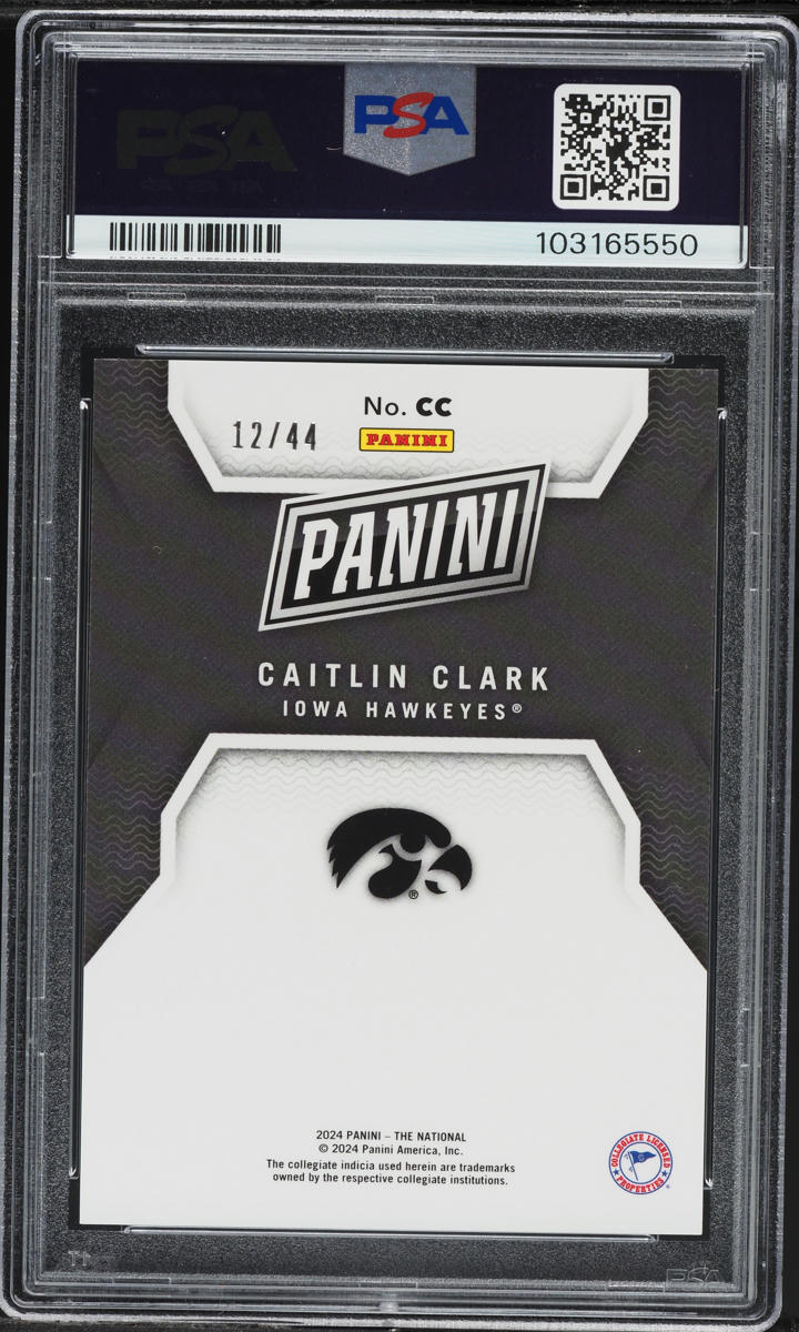 2024 Panini The National Silver Caitlin Clark ROOKIE /44 #CC PSA 9 MINT
