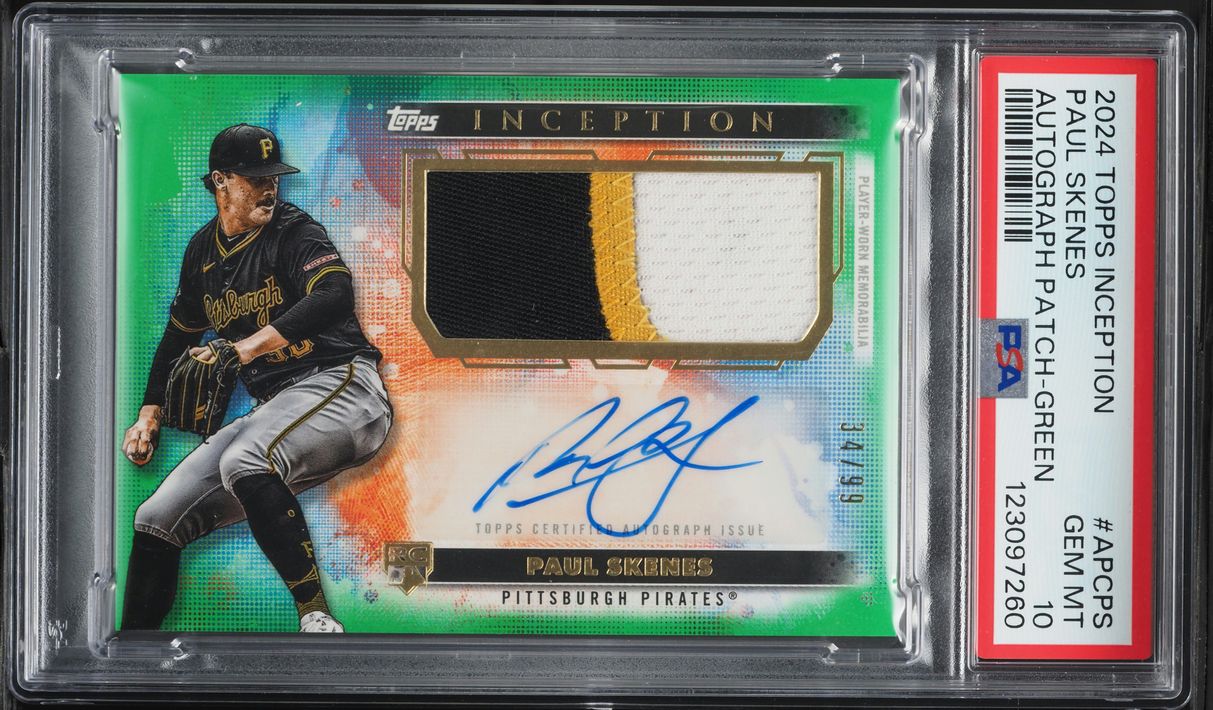 2024 Topps Inception Green Paul Skenes RC PATCH AUTO /99 #APCPS 
