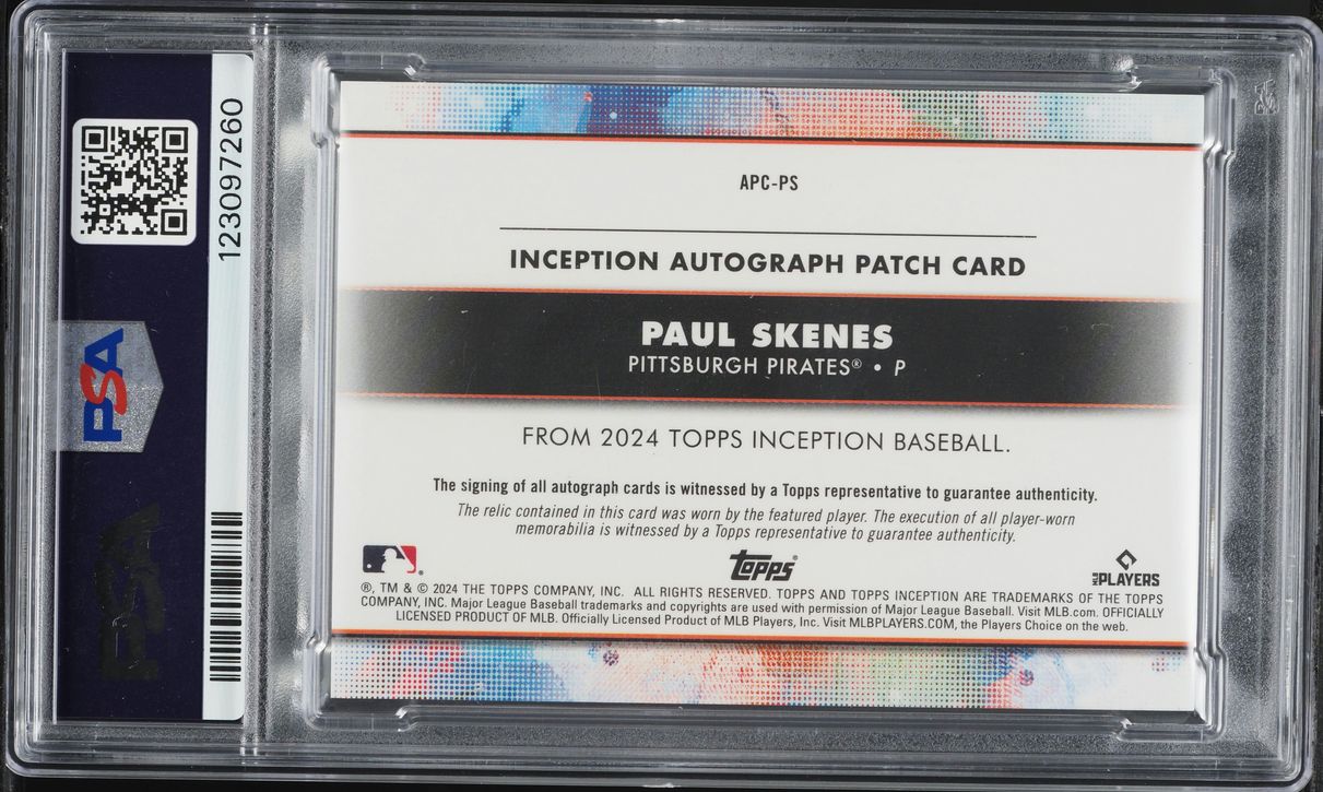 2024 Topps Inception Green Paul Skenes RC PATCH AUTO /99 #APCPS 