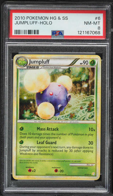 2010 Pokemon HeartGold & SoulSilver Holo Jumpluff #6 PSA 8 NM-MT