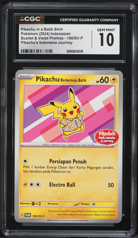 2024 Pokemon Indonesian Scarlet & Violet Promo Pikachu In Batik