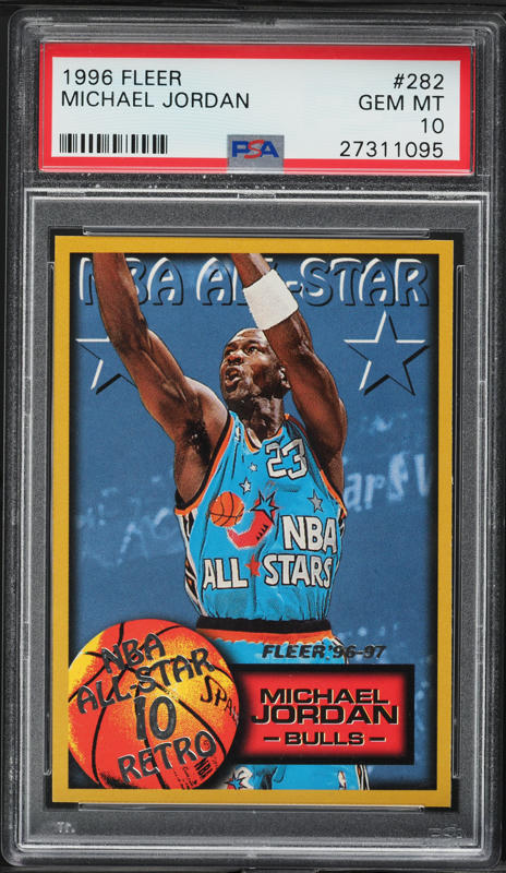 1996 Topps NBA Stars '85 Reprint Michael Jordan #24 PSA 8 NM-MT on
