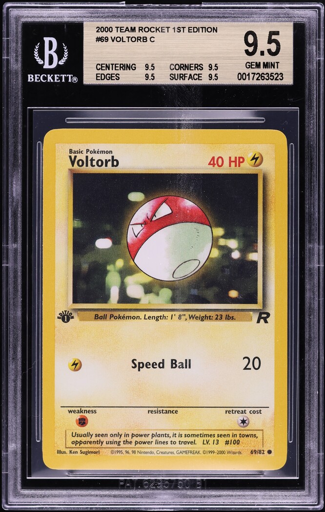 Pokemon Single Card TEAM ROCKET (1ST Edition) - 69/82 : Voltorb