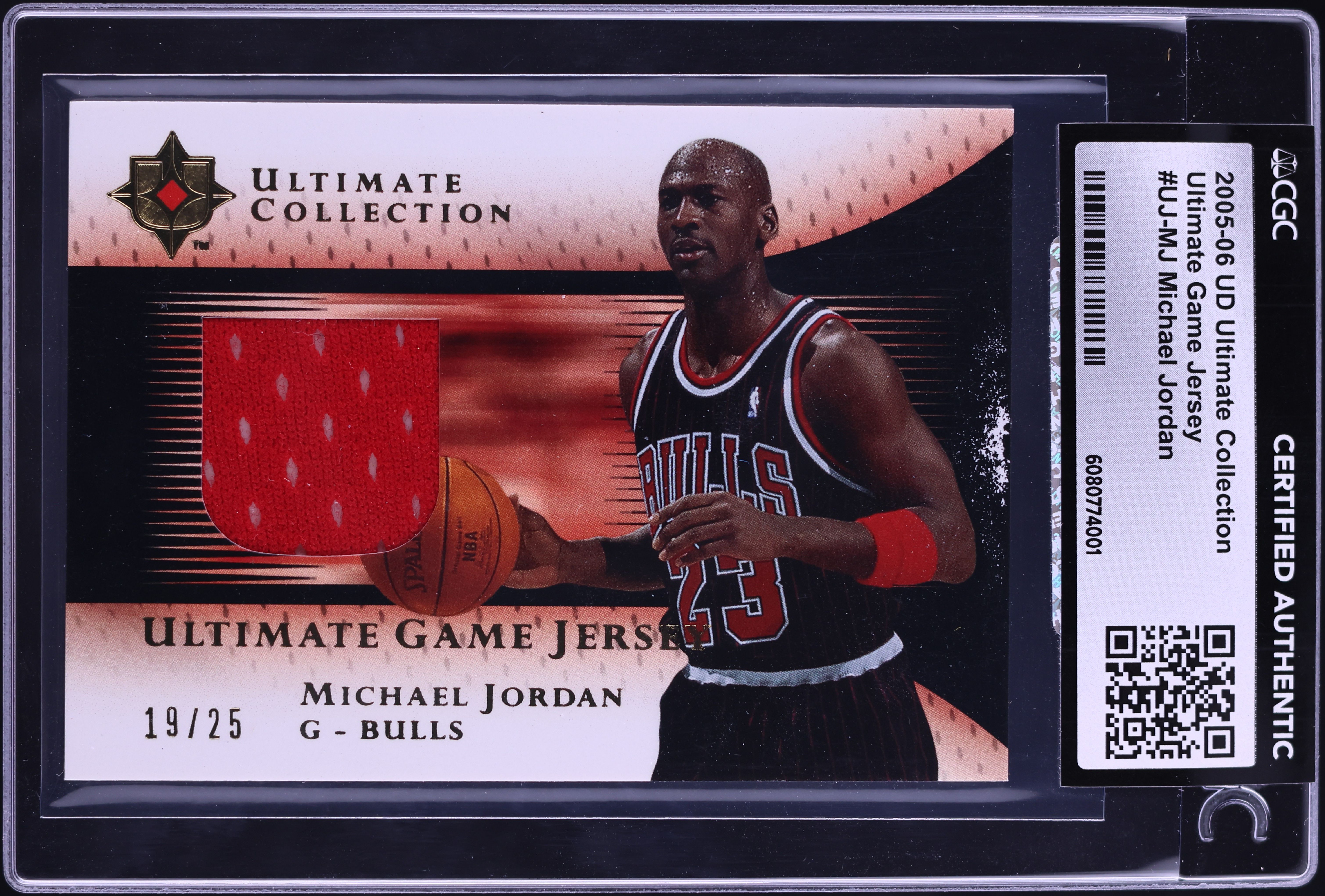 2005 Ultimate Collection Game Jersey Michael Jordan PATCH /25 #UJ 