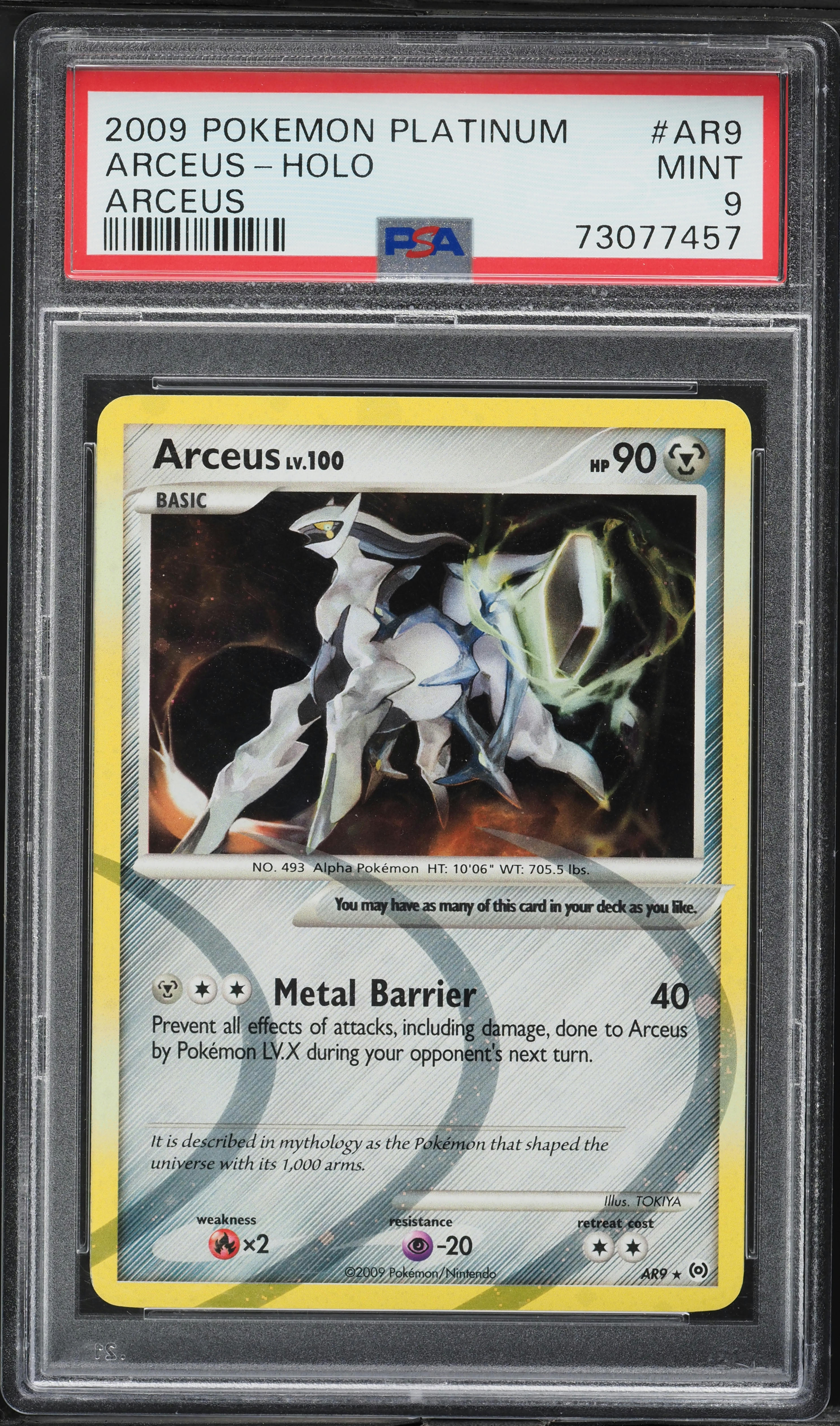 2009 Pokemon Platinum Arceus Holo Arceus #AR9 PSA 9 MINT on
