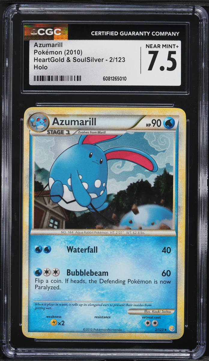 Pokemon HeartGold SoulSilver Rare Holo Azumarill #2 Pokemon HeartGold SoulSilver Rare Holo Azumarill #2