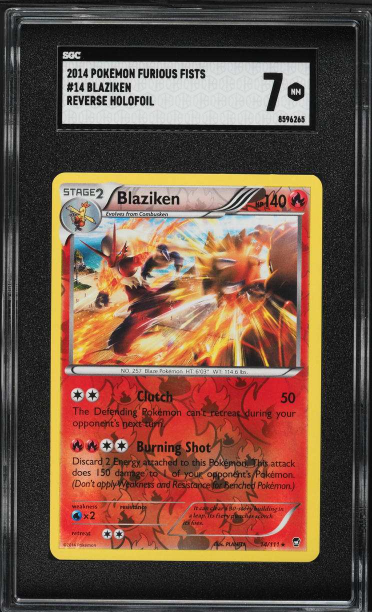 Furious Fists 14/111 Blaziken Reverse Holo Pokemon Card