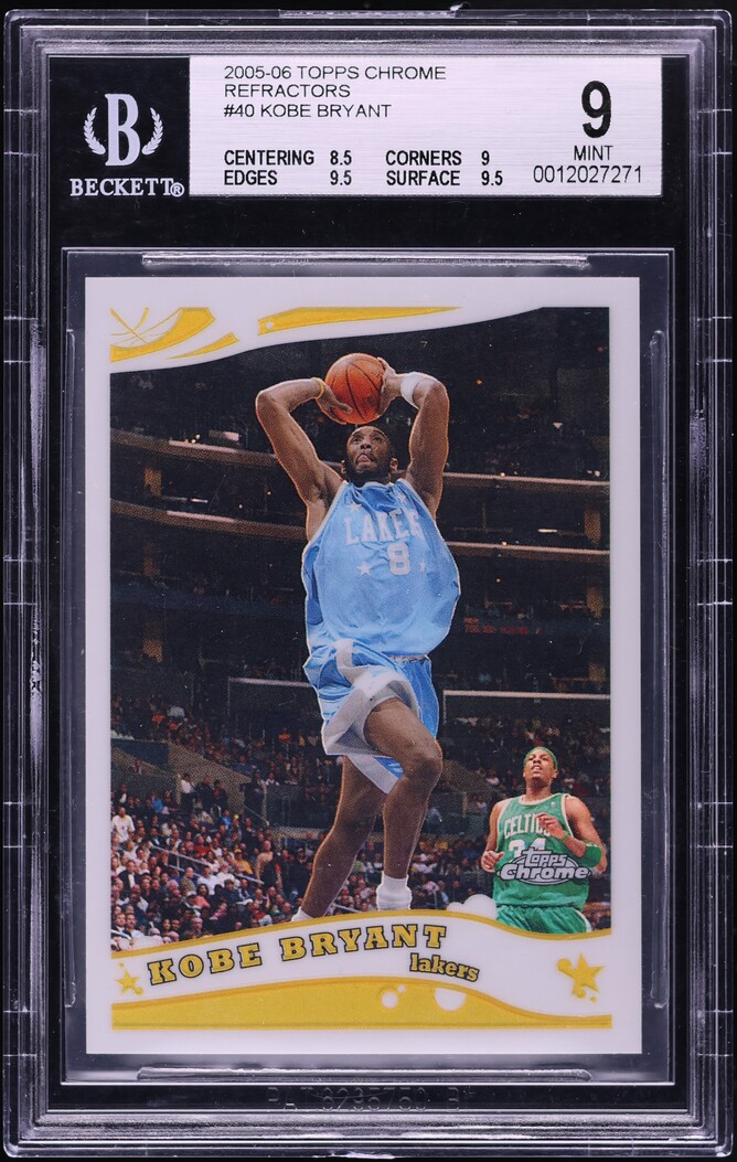 2005 Topps Chrome Refractor Kobe Bryant /999 #40 BGS 9 MINT