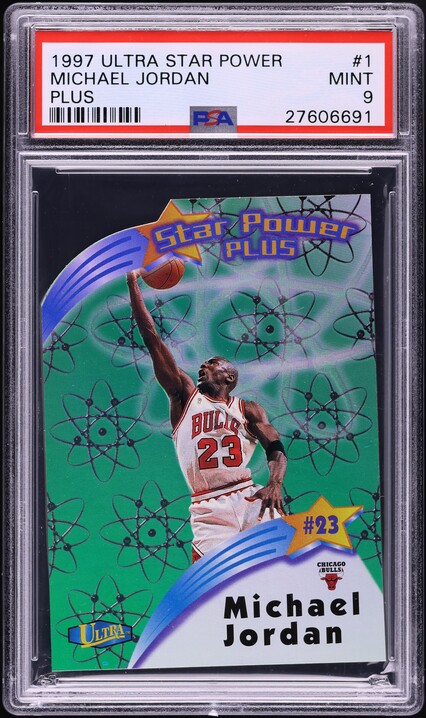 1997 Ultra Star Power Plus Michael Jordan #1 PSA 9 MINT on 