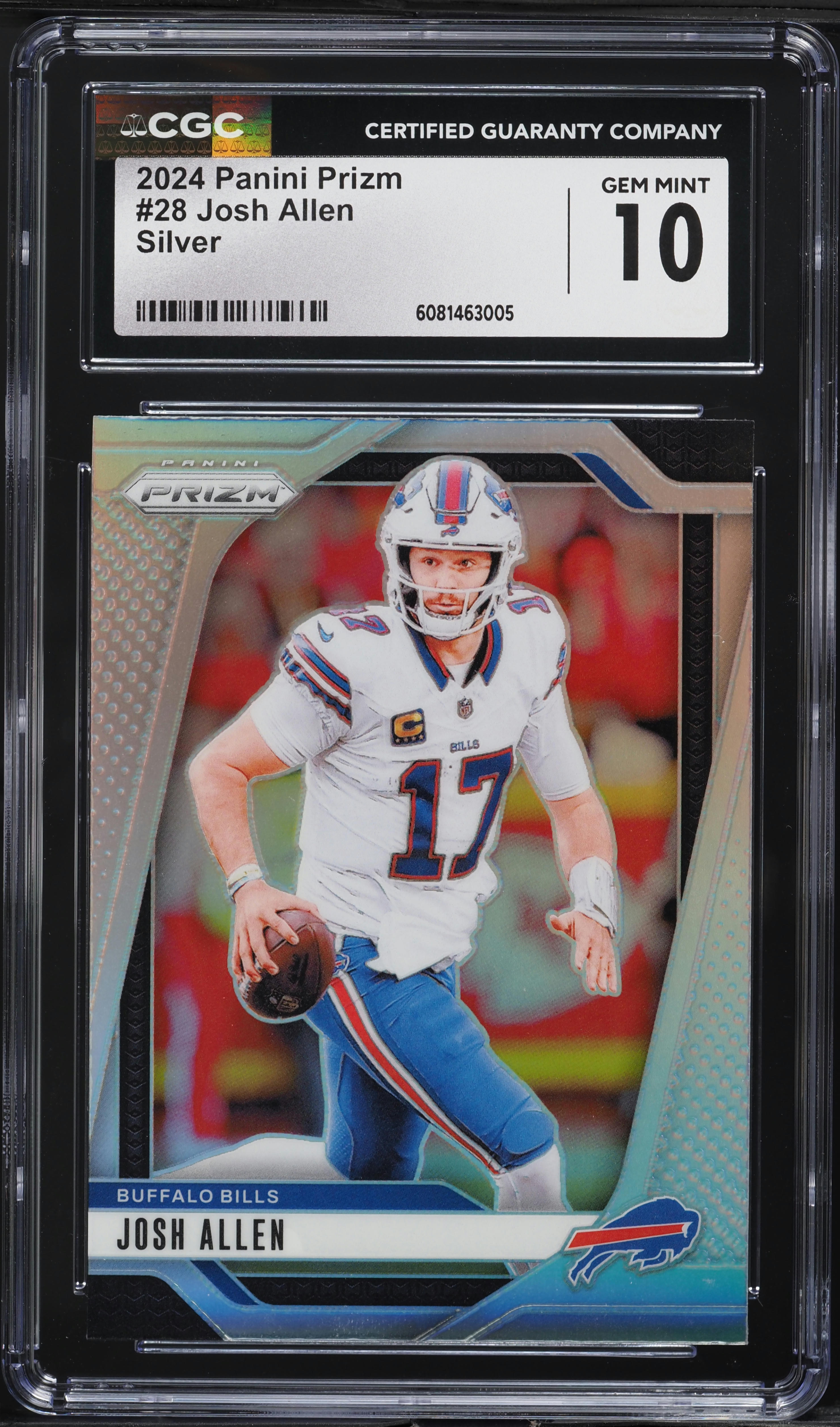 2024 Panini Prizm Silver Josh Allen #28 CGC 10 GEM MINT on