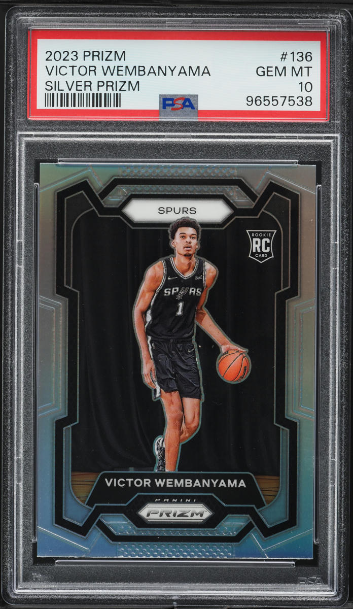 2023 Panini Prizm Silver Victor Wembanyama ROOKIE #136 PSA 10 GEM MINT