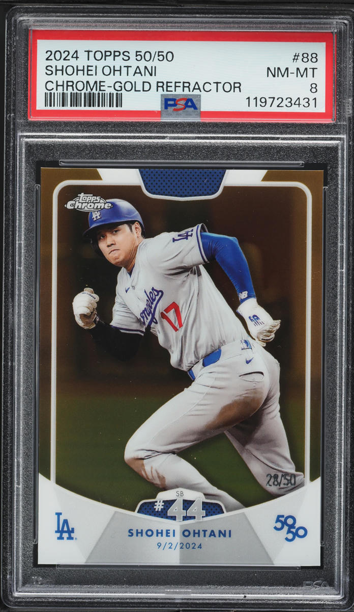 2024 Topps Chrome 50/50 Gold Refractor Shohei Ohtani /50 #88 PSA 8 NM-MT