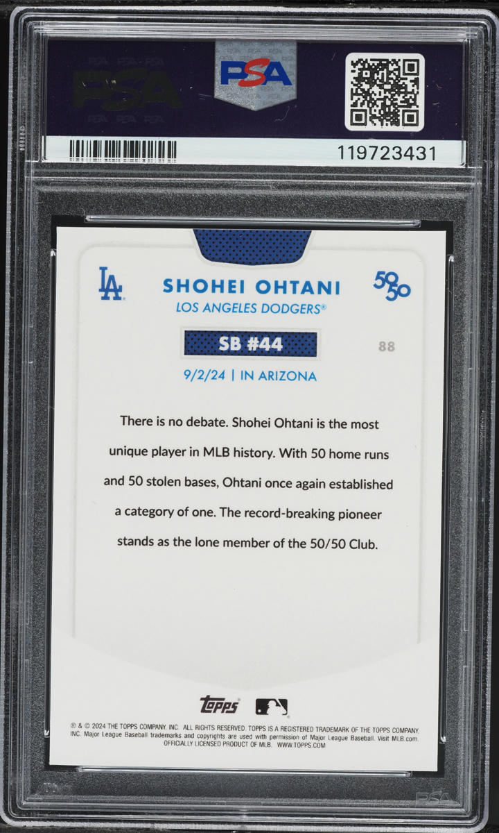 2024 Topps Chrome 50/50 Gold Refractor Shohei Ohtani /50 #88 PSA 8 NM-MT