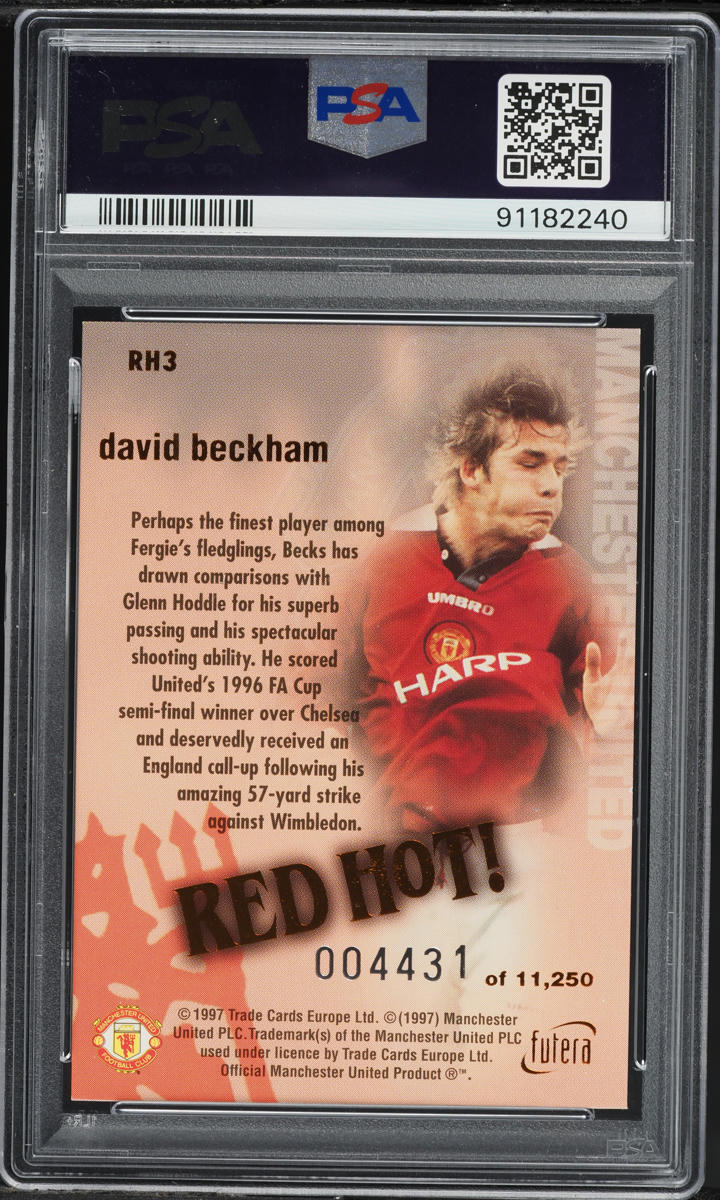 【鑑定済】ベッカム　Futera Platinum Greatest 鑑定済】ベッカム Futera Platinum Greatest 鑑定済】ベッカム Futera