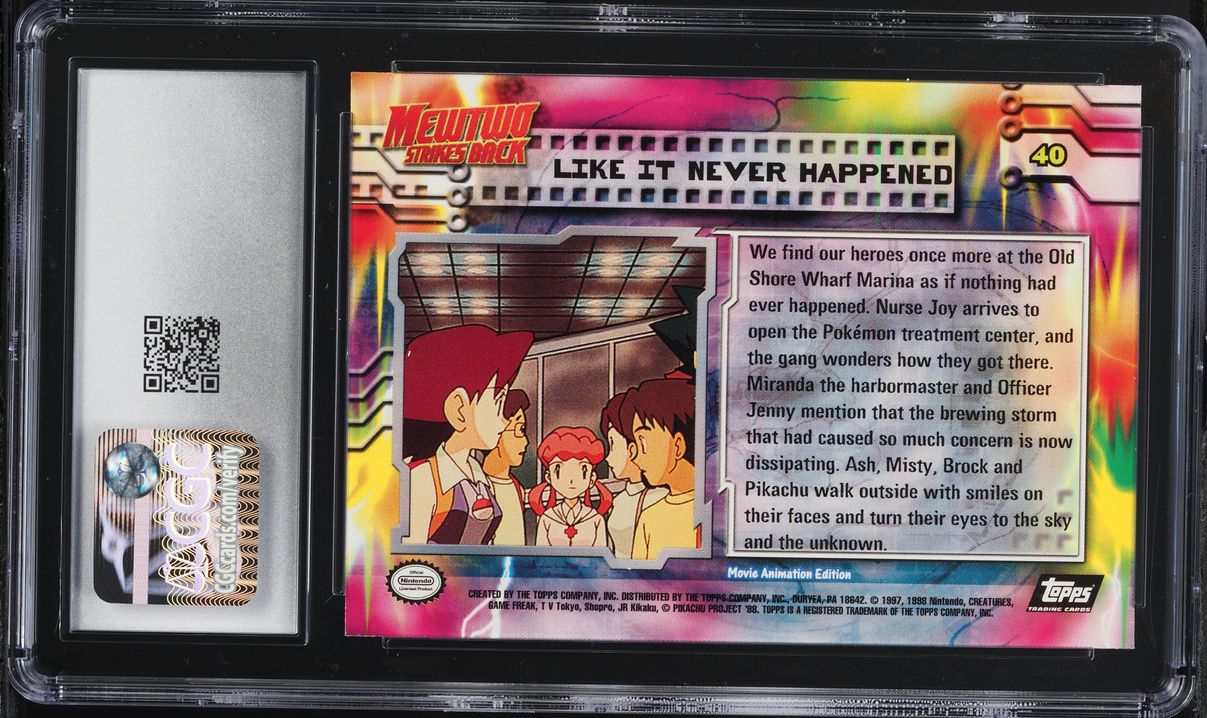 1999 Topps Pokemon The First Movie Second Print Like It Never Happened CGC 10