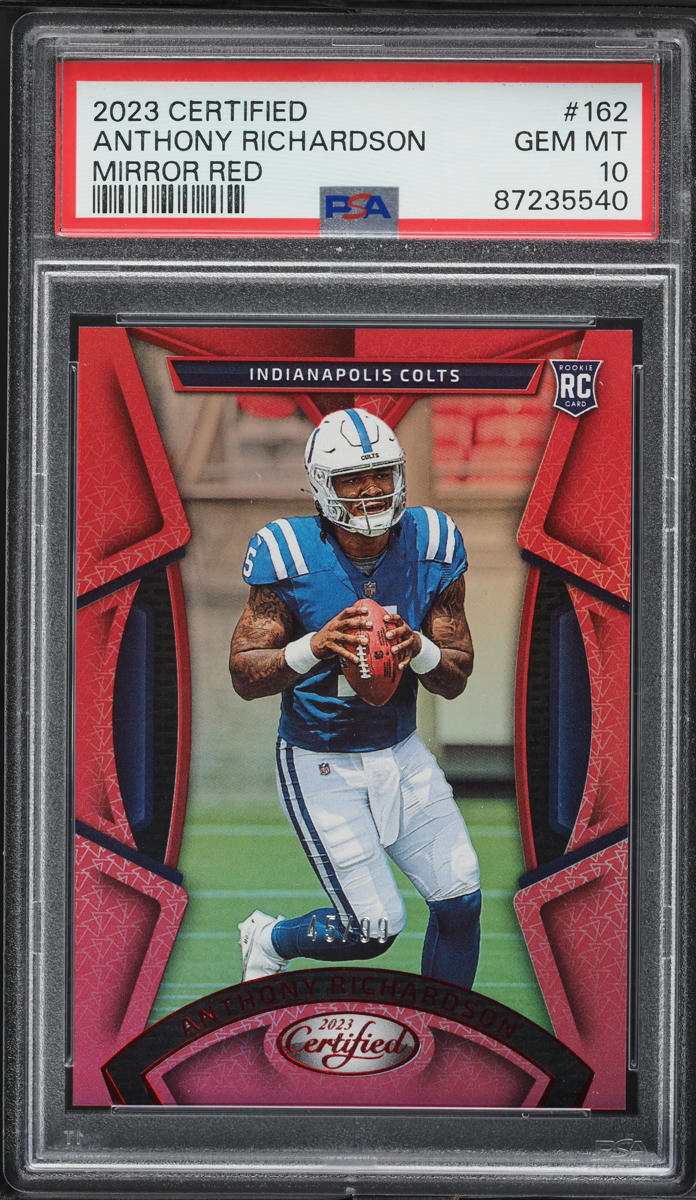 2023 Panini Certified Mirror Red Anthony Richardson ROOKIE /99 #162 PSA 10 GEM