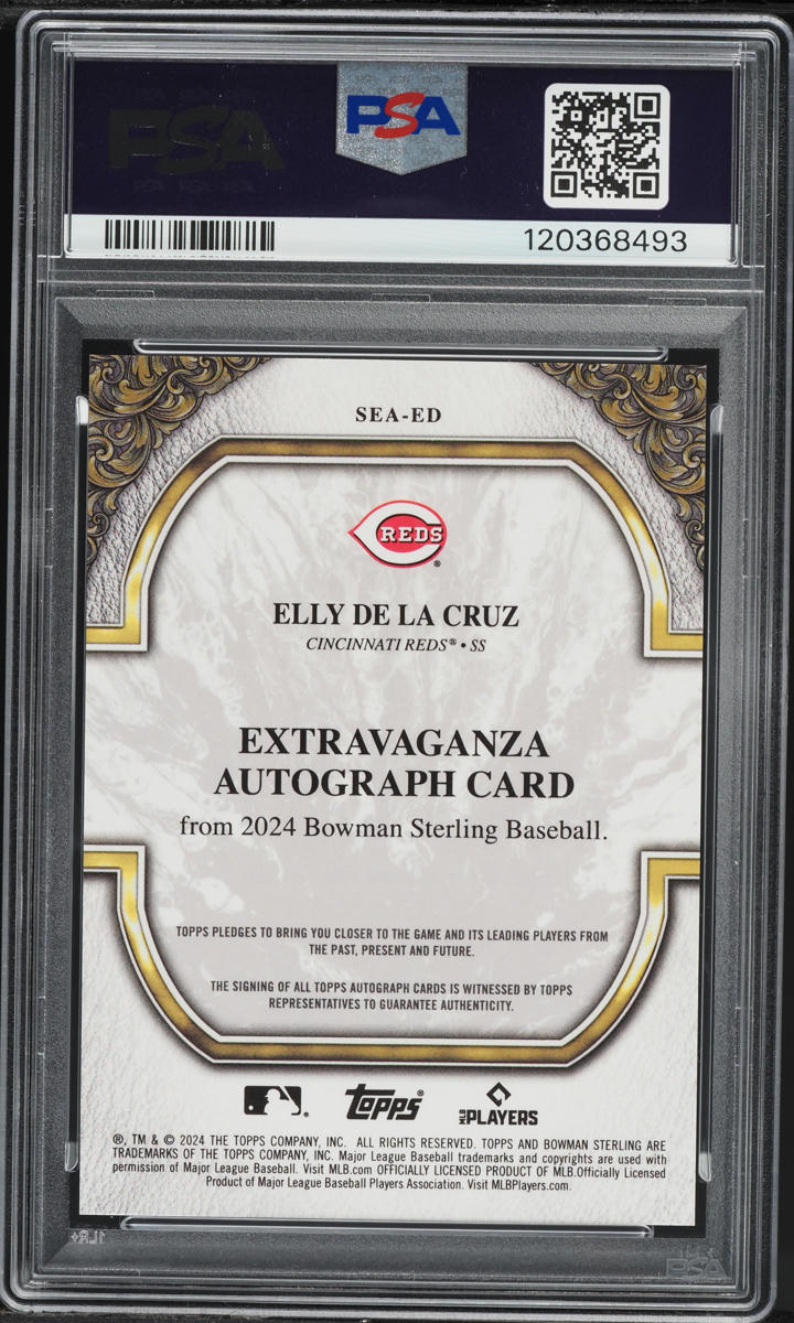 2024 Bowman Sterling Extravaganza Black Elly De La Cruz RC AUTO /10 PSA 10 GEM