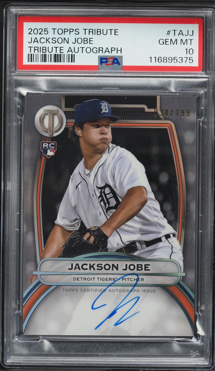 2025 Topps Tribute Jackson Jobe RC AUTO /199 #TAJJ PSA 10 GEM MINT