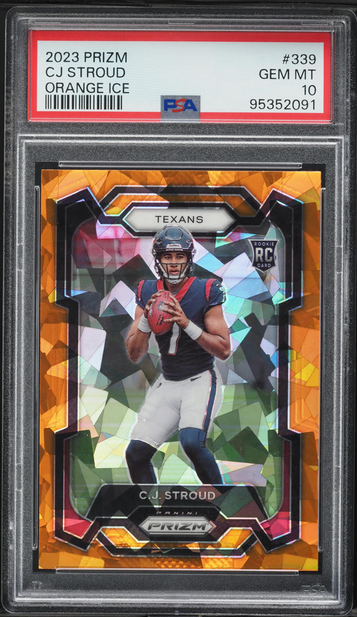2023 Panini Prizm Orange Ice CJ Stroud ROOKIE #339 PSA 10 GEM MINT