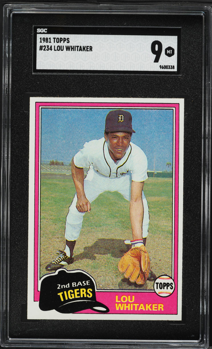 1981 Topps Lou Whitaker #234 SGC 9 MINT