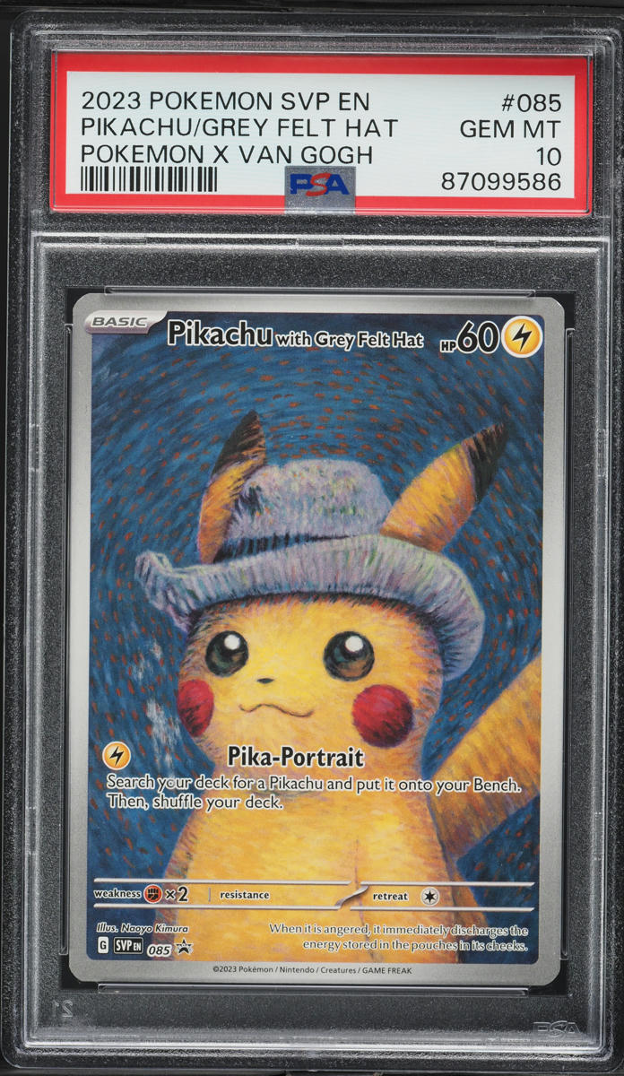 2023 Pokemon SV Promo Van Gogh Pikachu With Grey Felt Hat #85 PSA 10 GEM MINT