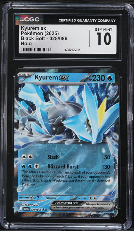 2025 Pokemon Japanese SV Black Bolt SAR Kyurem ex #168 PSA 10 GEM