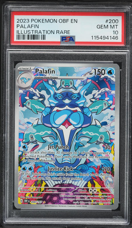 2023 Pokemon SV Obsidian Flames Full Art Palafin #200 PSA 10 GEM MINT