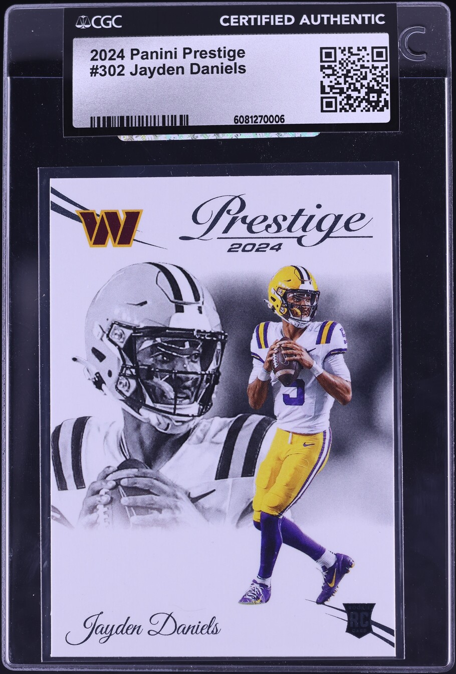 2024 Panini Prestige Jayden Daniels ROOKIE #302 CGC AUTH