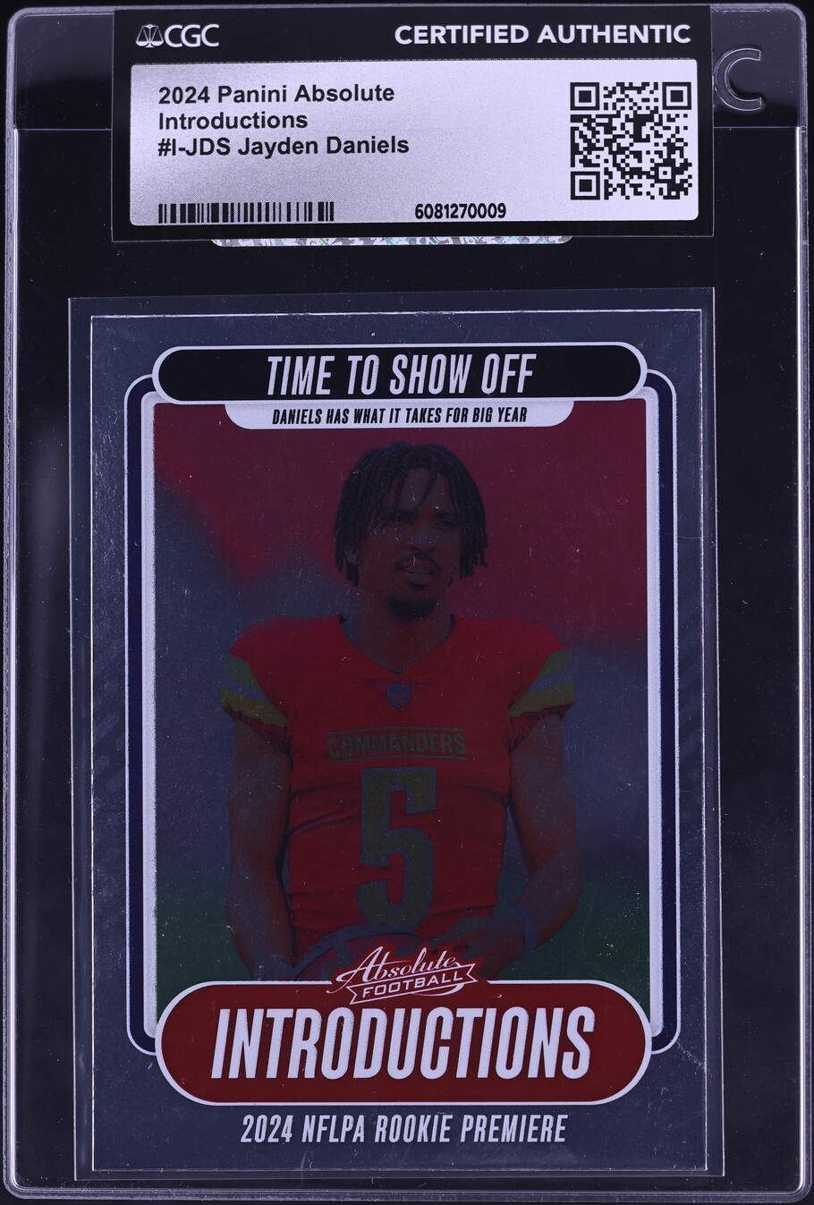 2024 Absolute Introductions Jayden Daniels ROOKIE #I-JDS CGC AUTH