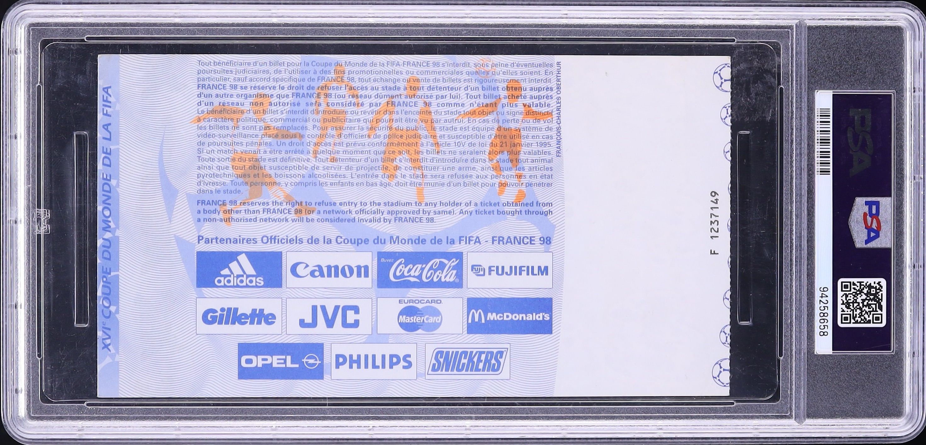 FRANCE98ルーマニアvsイングランド チケット半券 1998 France World Cup Romania England Ticket Stub David Beckham WC