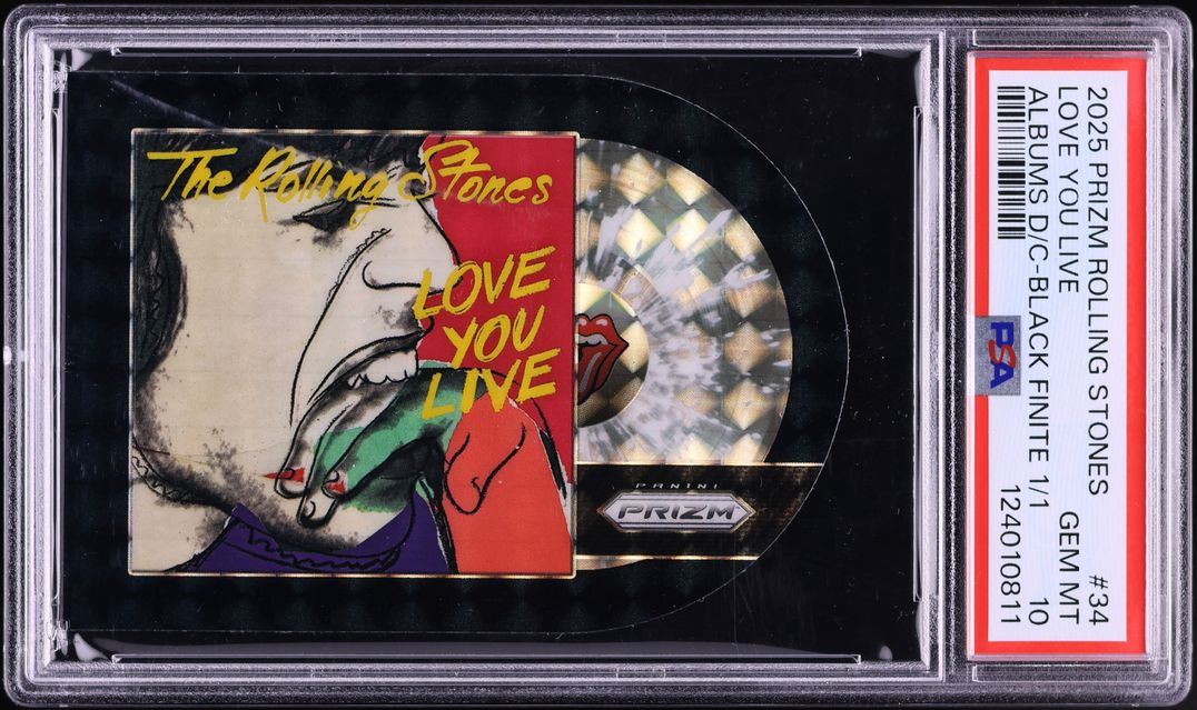 2025 Panini Prizm The Rolling Stones Black Finite Love You Live 1/1 #34 PSA 10