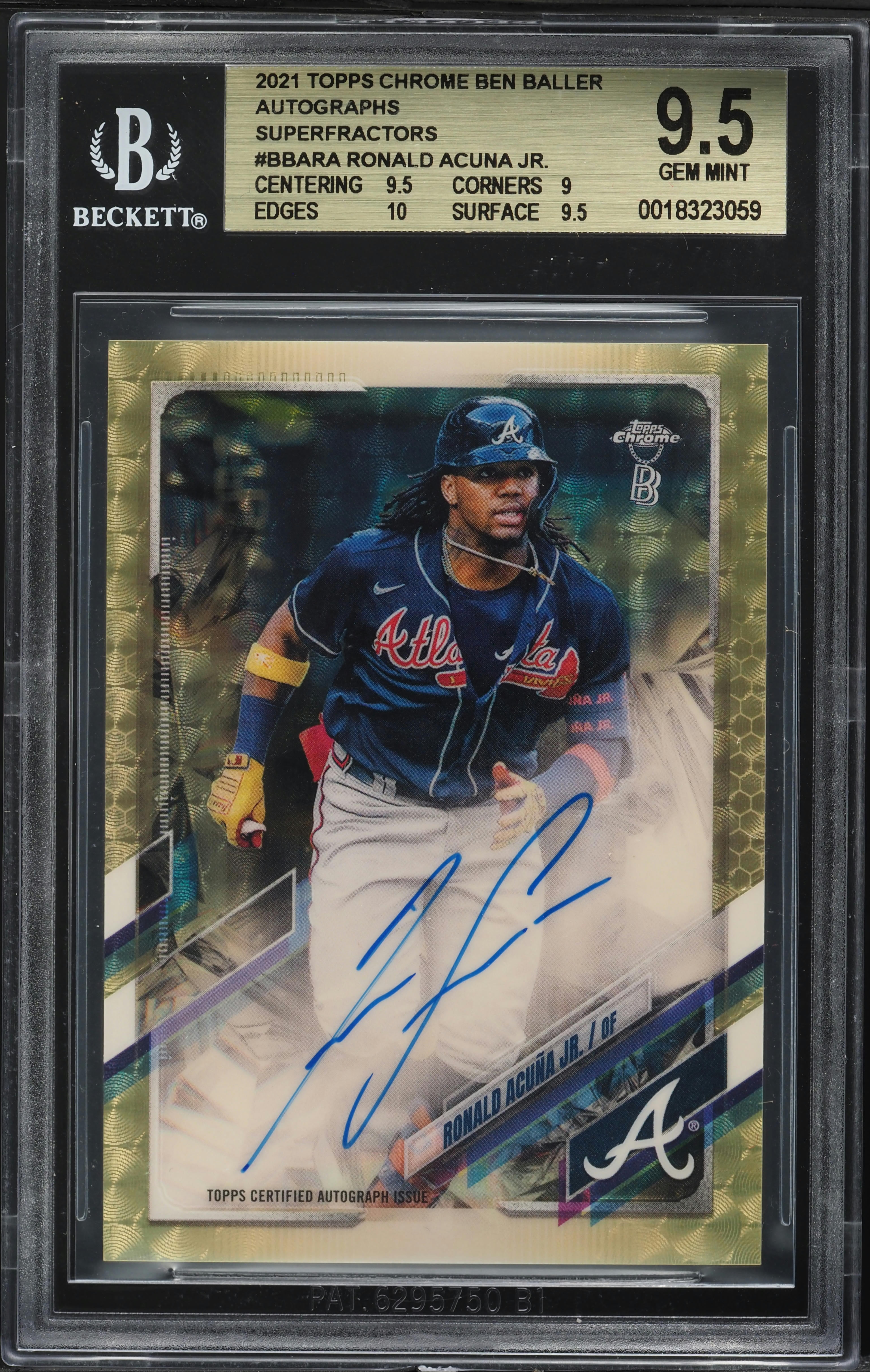 2021 Topps Chrome Ben Baller Superfractor Ronald Acuna Jr. AUTO 1