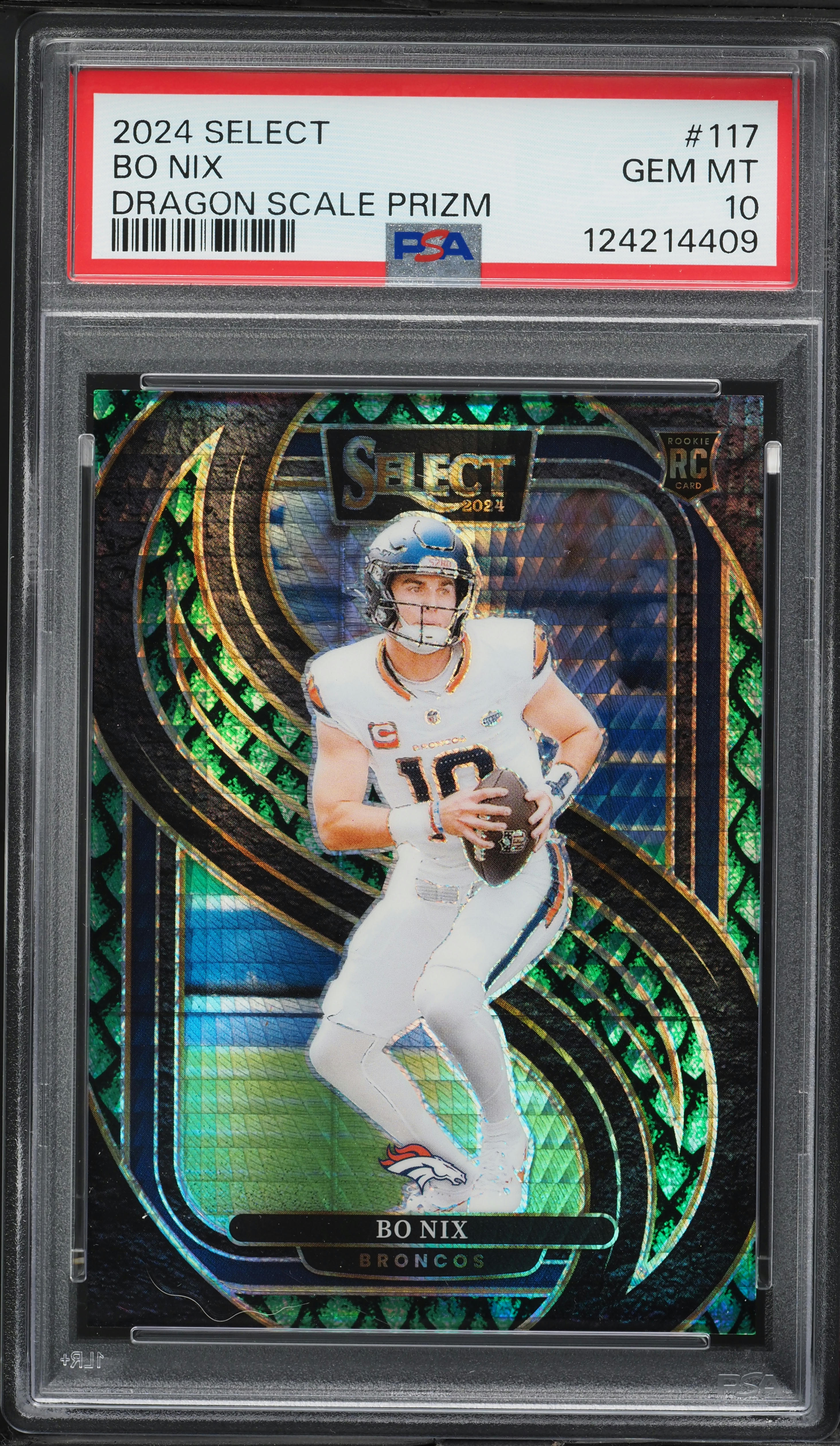 2024 Select Premier Level Dragon Scale Prizm Bo Nix ROOKIE /81