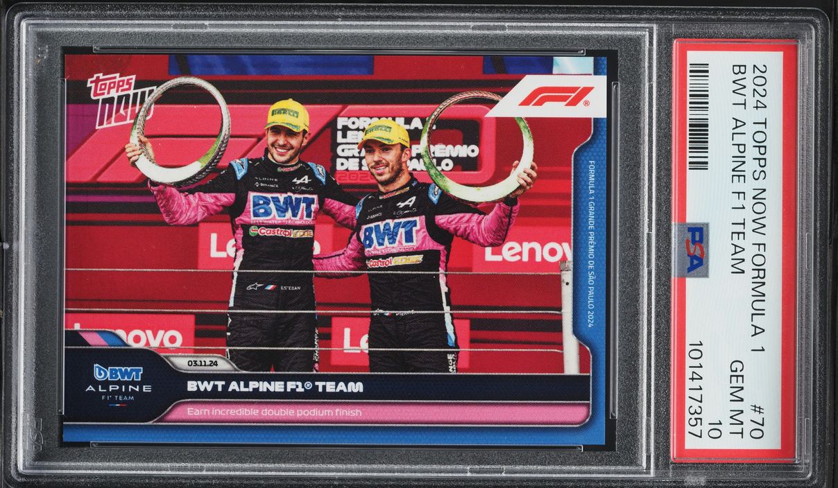 2024 Topps Now Formula 1 BWT Alpine F1 Team #70 PSA 10 GEM MINT