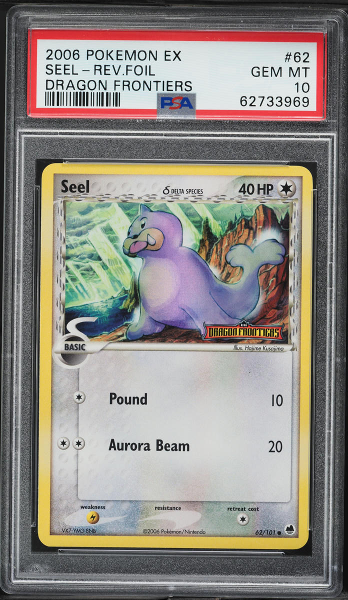 2006 Pokemon EX Dragon Frontiers Reverse Holo Seel #62 PSA 10 GEM MINT