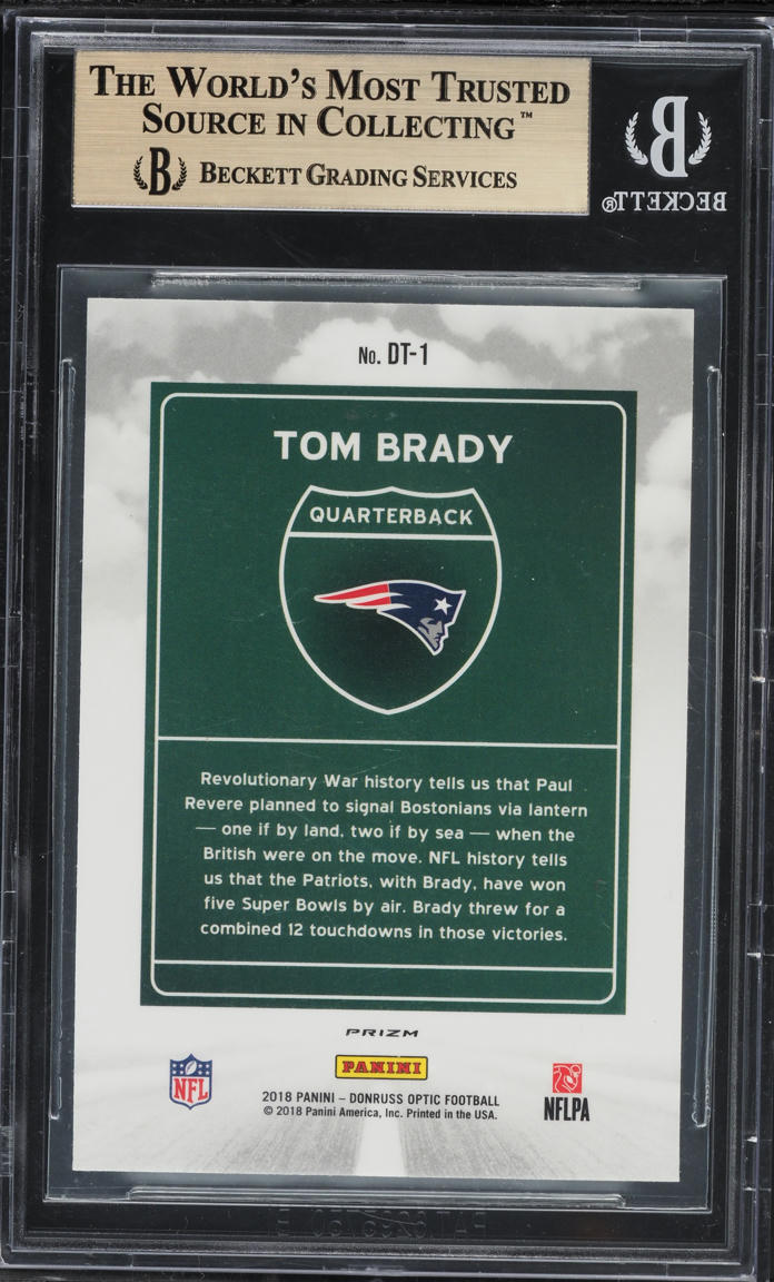 2018 Donruss Optic Downtown Tom Brady #DT-1 BGS 9.5 GEM MINT