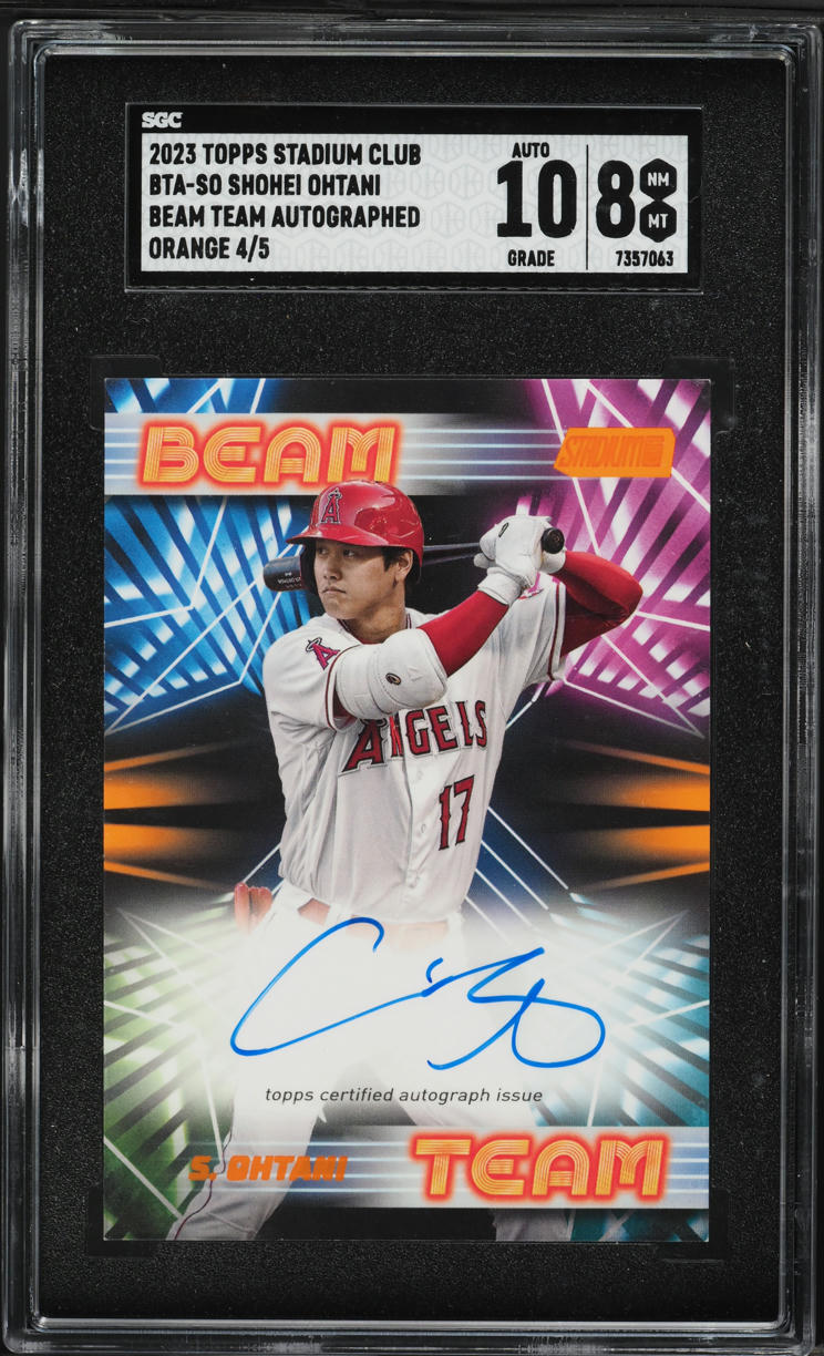 2023 Stadium Club Beam Team Shohei Ohtani AUTO /5 #BTA-SO SGC 8 NM-MT
