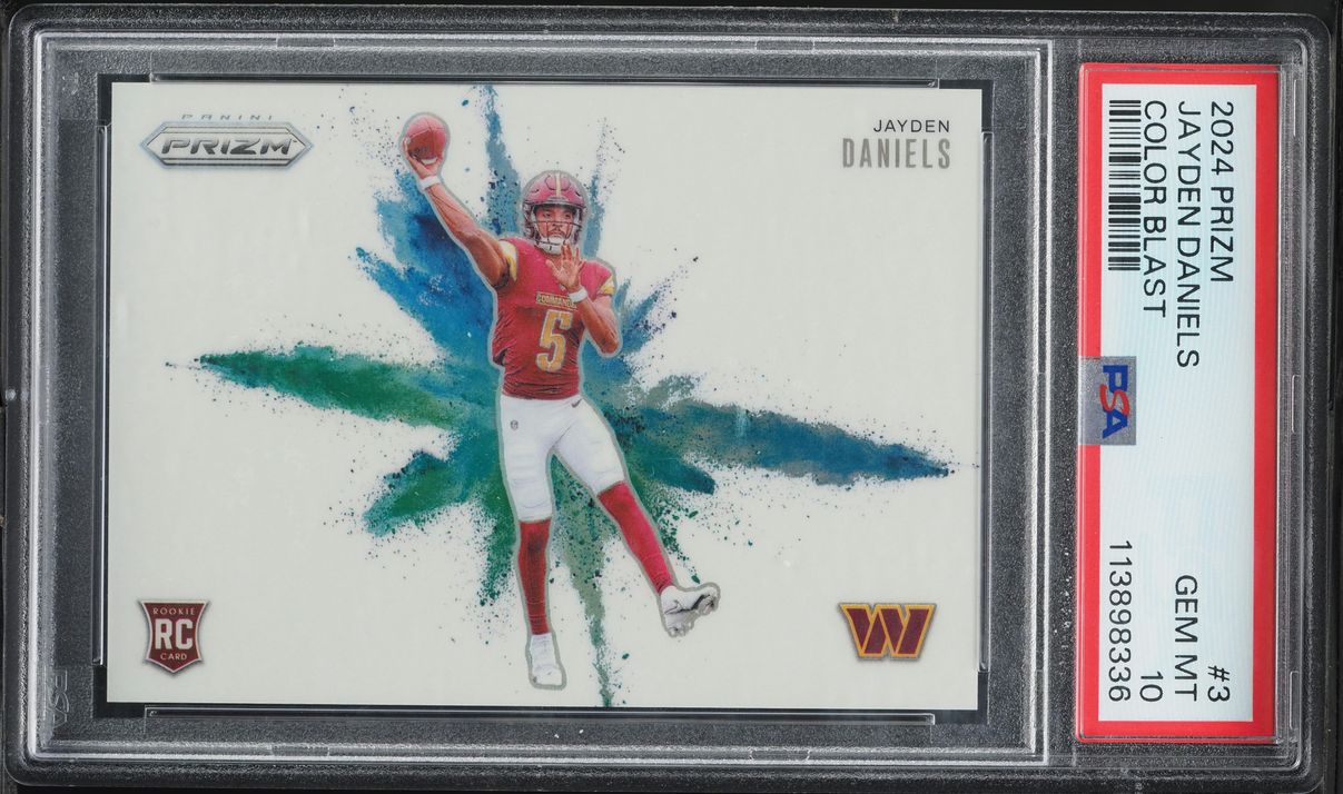 2024 Panini Prizm Color Blast Jayden Daniels ROOKIE #3 PSA 10 GEM MINT