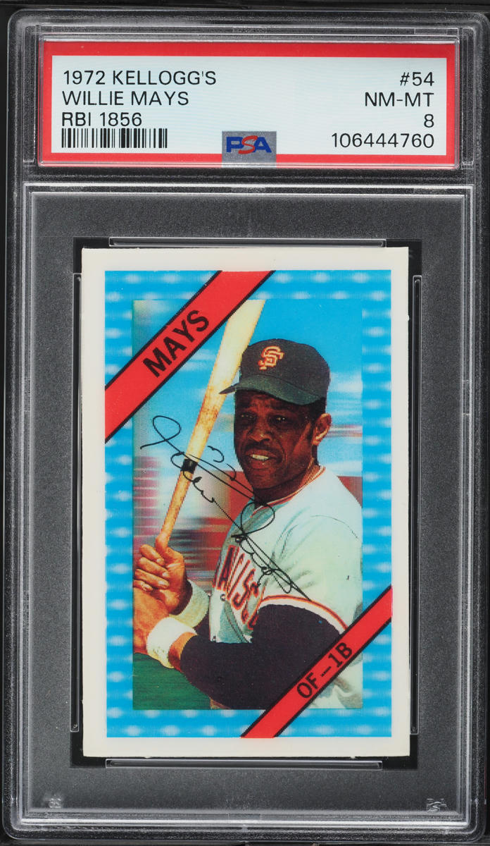 1972 Kellogg's Willie Mays #54 PSA 8 NM-MT