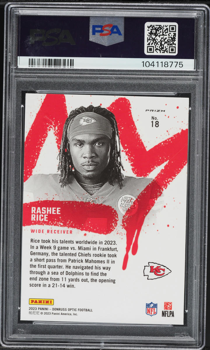 2023 Donruss Optic Rookie Kings Rashee Rice ROOKIE #18 PSA 10 GEM