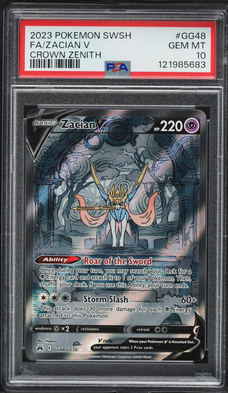 2023 Pokemon Sword & Shield Crown Zenith Alt Art Zacian V #GG48