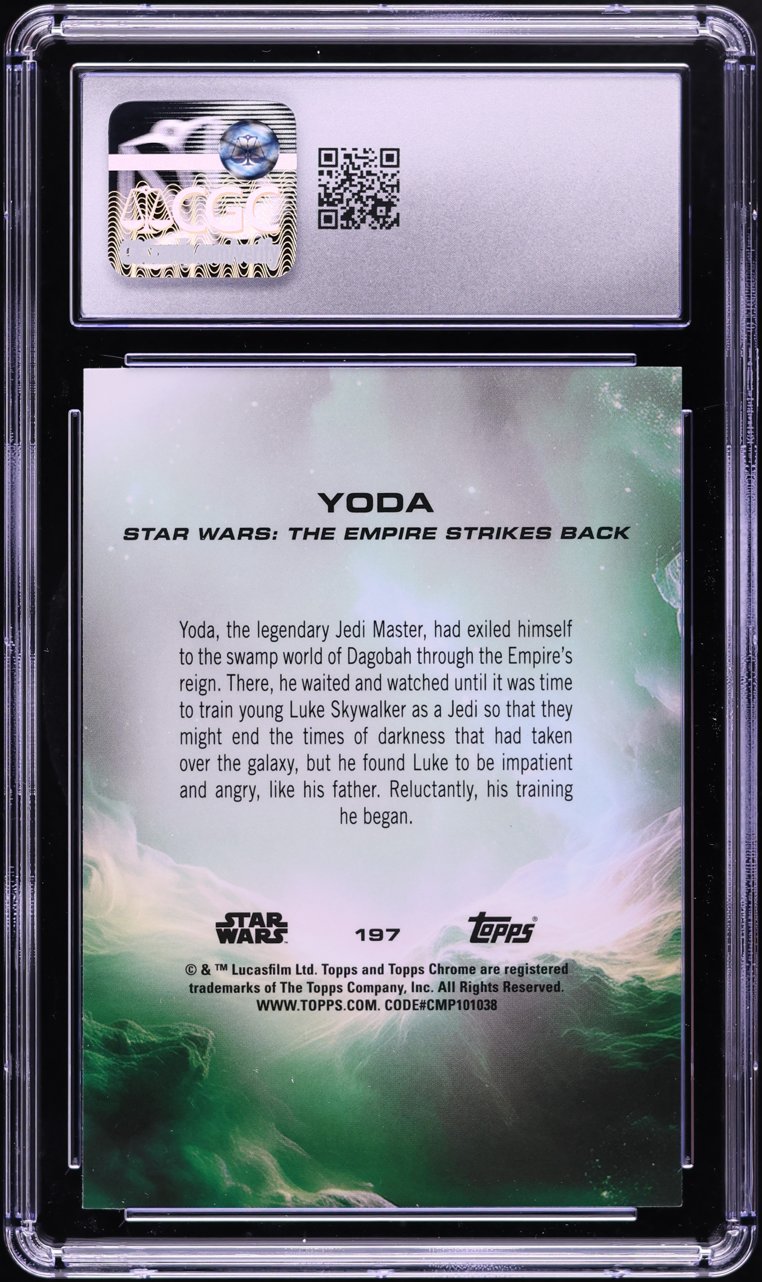 2025 Topps Chrome Star Wars Kashyyyk Green Refractor Yoda /99 #197