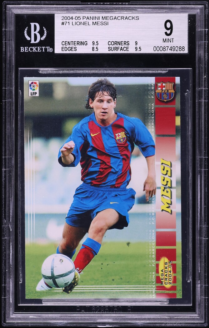 2004 Panini Sports Mega Cracks La Liga Lionel Messi ROOKIE #71 BGS 9 MINT