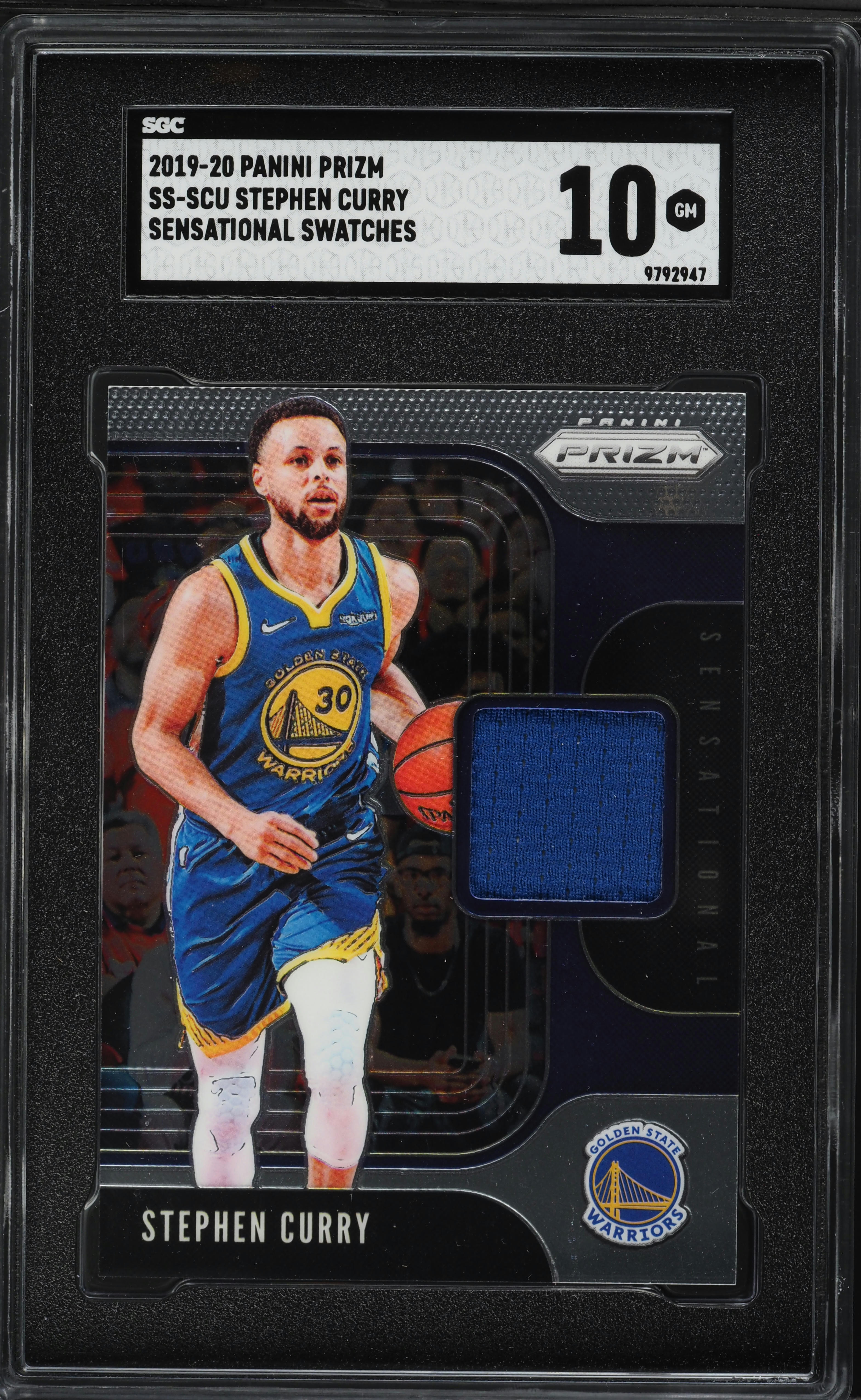 2019 Panini Prizm Sensational Swatches Stephen Curry PATCH #SS-SCU 