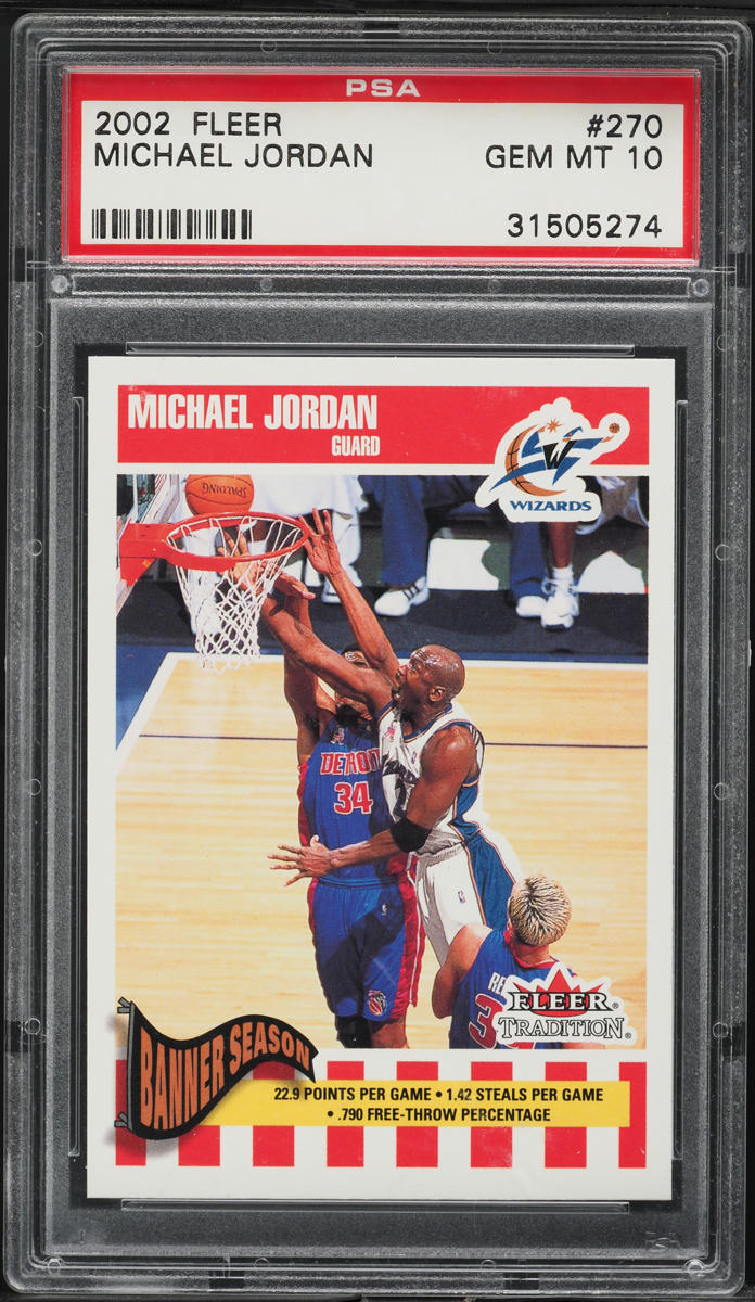 2002 Fleer Tradition Michael Jordan #270 PSA 10 GEM MINT