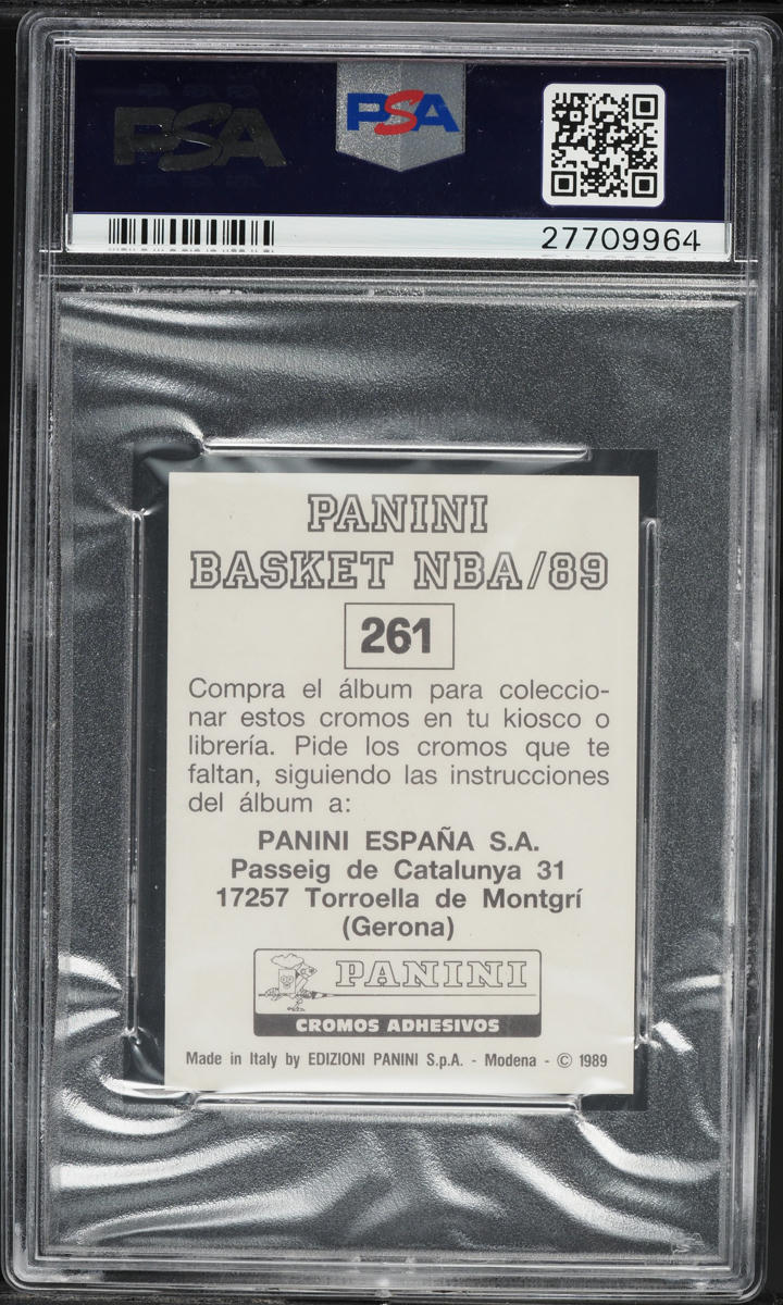 1988 Panini Spanish Sticker Michael Jordan #261 PSA 10 GEM MINT